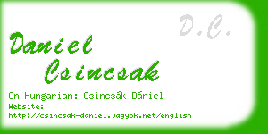 daniel csincsak business card