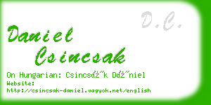 daniel csincsak business card